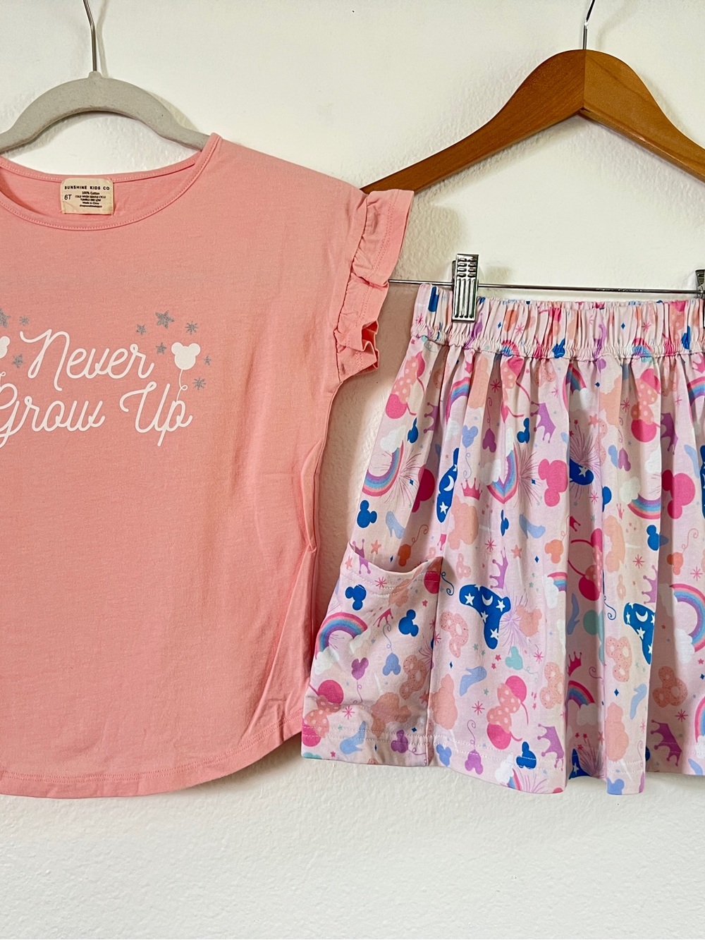 Disney top and skirt set